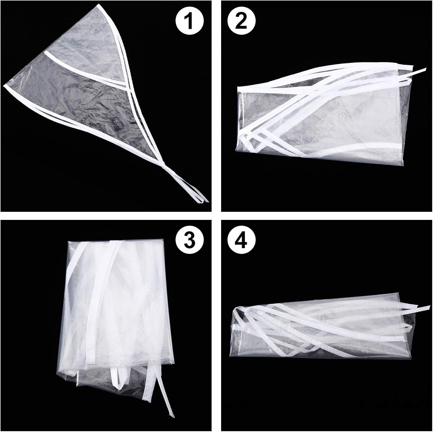 12 Piece Rain Bonnet with Visor Waterproof Clear Bonnet for Women Lady Rain Wear (White) at  Women’s Clothing store