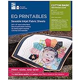 Electric Quilt EQCPFABRC Photo 6pc Printables Inkjet Fabric Sheet, Off-White