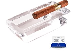 THE MASK EL TURKO The Buybox Cigar Ashtray Big Ashtrays for Cigarettes Outdoors Large Heavy Glass for Patio/Outdoors/Cigars Ash Tray Large Giant Luxury Premium Cigarette Ashtrays for Outdoor Party Restaurant & Pool