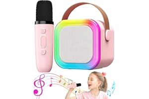 PAXRZUO Karaoke Machine for Kids Microphone Gifts for Teen Girls Toys Age 6-8 for Kids 4 5 7 9 6 8 10 Year Old Christmas Birthday Gift Ideas (Pink)
