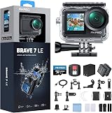 AKASO Brave 7 LE Action Camera 4K 20MP 128GB Card Dual Screen WiFi Remote
