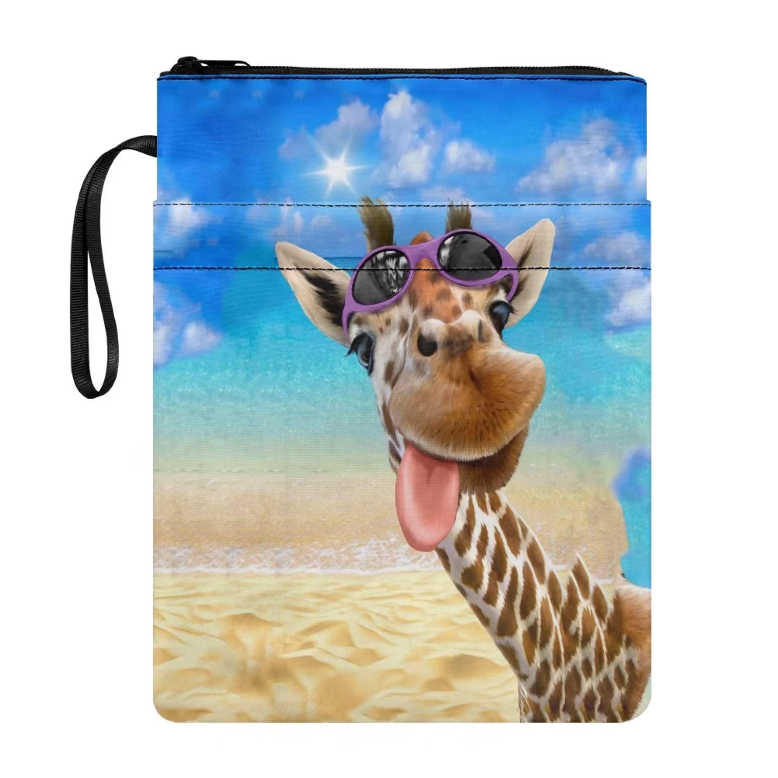 Poceacles Giraffe Design Book Covers for Hardcovers Book Sleeve for Book Lovers Book Protector Pouch Paperback Textbook Purse Tablet Sleeve Bag — image 1