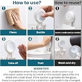 TAILI Shower Corner Shelves 2 Pack Suction Caddy White 90° Triangle view 7