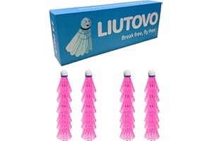 LIUTOVO 24 Packs Nylon Badminton Shuttlecocks Birdies Nylon Feather Shuttlecocks Badminton Birdies Great Stability ＆ Durability Indoor Outdoor Sports Hight Speed Training