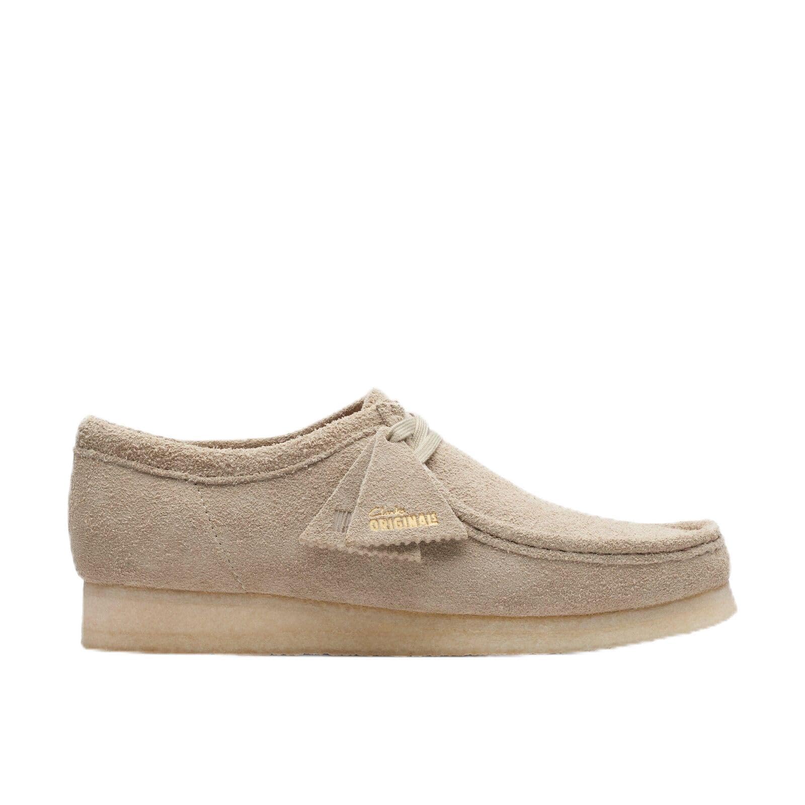 Clarks Men's Wallabee Oxford, Pale Grey Suede, 7.5