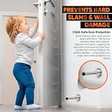 MINISTAR 2Pcs Stainless Steel Adhesive Door Stop Sound Dampening Bumper No Screw view 6