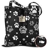 Miss Adola Aesthetic Cotton Tote Bag for Women - Reusable Shoulder Bag with Buckle Fabric Bag for Gym, Travel, Work
