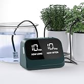 Automatic Watering System for Potted Plants, Plant Waterer, DIY Drip Irrigation Kit with Smart Timer, Waterproof LED Display &amp; Large Capacity Battery, Precise Distribution of Water (Green)