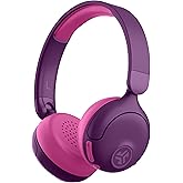 JLab JBuddies ANC 2 in 1 Wireless + Wired Kids Headphones, Active Noise Canceling and Be Aware Modes, Safe Volume Settings, 50+ Hours Playtime, Adjustable, Purple/Pink
