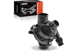 A-Premium Thermostat Housing Assembly Compatible with BMW E60 525i 528i 530i 535i, E90 323i 328i 330i 335i, E82 E92, X3 07-11