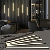 HAMRVL Black LED Recessed Lighting Kit - 6 PCS 16-Inch 3000k Dimmable Warm White LED Lights with Touch Switch, Wall Panel Lig