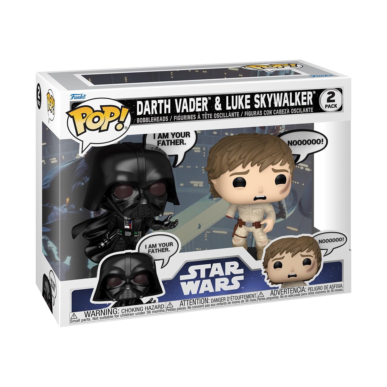 Funko Pop! Star Wars: Sayings - Darth Vader & Luke 2PK Vinyl Collectible Figure - Gift Idea - Official Merchandise - Toy for Children and Adults - Movies Fans - Model Figure for Collectors
