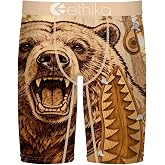 Ethika Men's Staple Boxer Brief, 4-Way Stretch with Signature - BMR Grizzy Grain