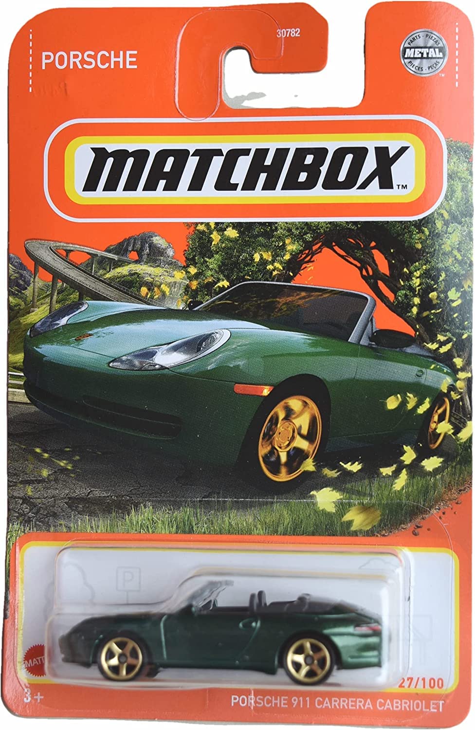 Matchbox Porsche 911 Carrera Cabriolet, Green - 27/100