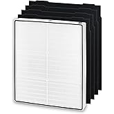 HEPA Filter Replacement for Whirlpool Whispure Air Purifier AP450 AP510 AP51030K AP51030KB AP45030K WP500 WP1000 1183054K 8171434K, Funmit 1 True HEPA Filter + 4 Activated Carbon Filter