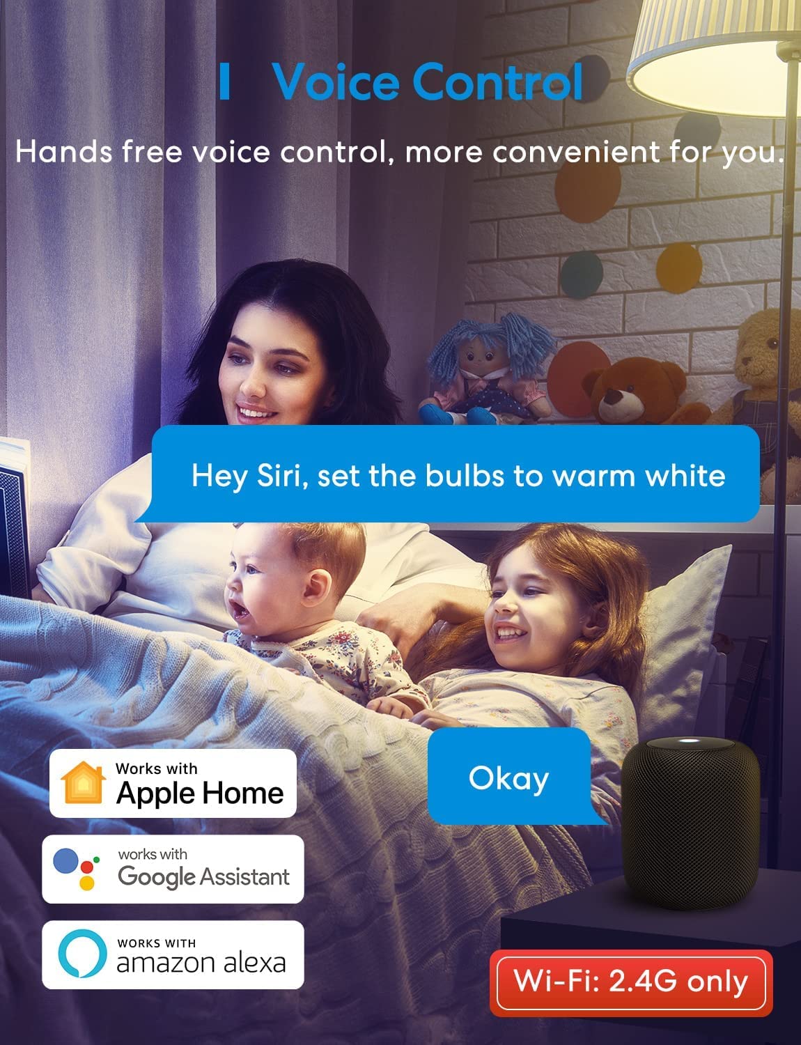 Meross Smart Light Bulb, BR30 Flood WiFi LED Bulbs Compatible with Apple HomeKit, Alexa, Google Assistant & SmartThings, Dimmable E26 Multicolor 2700K-6500K RGBCW, 1300 Lumens 100W Equivalent, 2 Pack