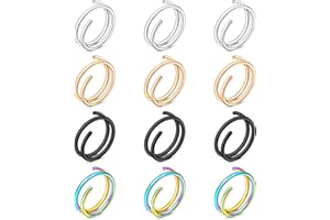 FECTAS Nose Rings Hoops Surgical Steel 18g 20g Gauge 6mm 8mm 10mm 12mm Earrings Piercing Hoops Jewelry for Men Women