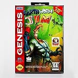 Aditi 16 bit Sega MD game Cartridge with Retail box - Earthworm Jim game card for Megadrive Genesis system