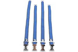 AQUR2020 Drywall Stilts Straps, 4pcs Adjustable Drywall Foot Band Straps Kit with Aluminum Alloy Buckle (Blue)