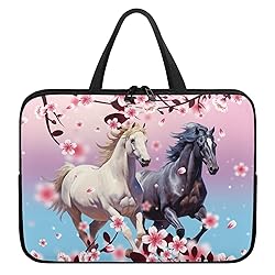 Uasibuni Horses Pattern Laptop Tote Bag for