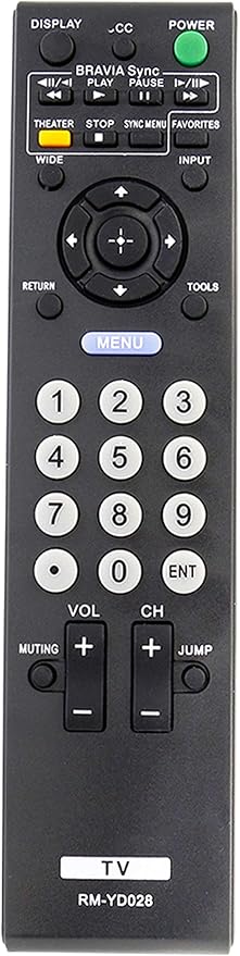 Amazon Com New Rm Yd028 Replaced Remote Fit For Sony Bravia Kdl 46ve5 Kdl 46vl150 Kdl 52s5100 Kdl 52v5100 Kdl 52ve5 Kdl 52vl150 Kdl 55v5100 Klv 32s510a Klv 40s510a Klv 40sl50a Klv 46s510a Klv 52s510a Tv Home Audio Theater