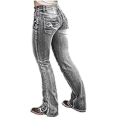 Flamingals Butt Lifting Bootcut Jeans Stretchy Casual Fall Winter Trendy Flare Leg Jeans for Women