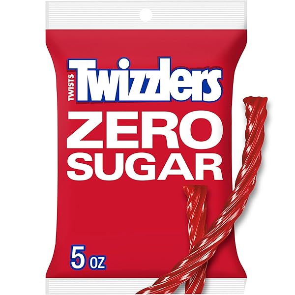 TWIZZLERS ZERO SUGAR TWISTS STRAWBERRY FLAVORED LICORICE STYLE,...