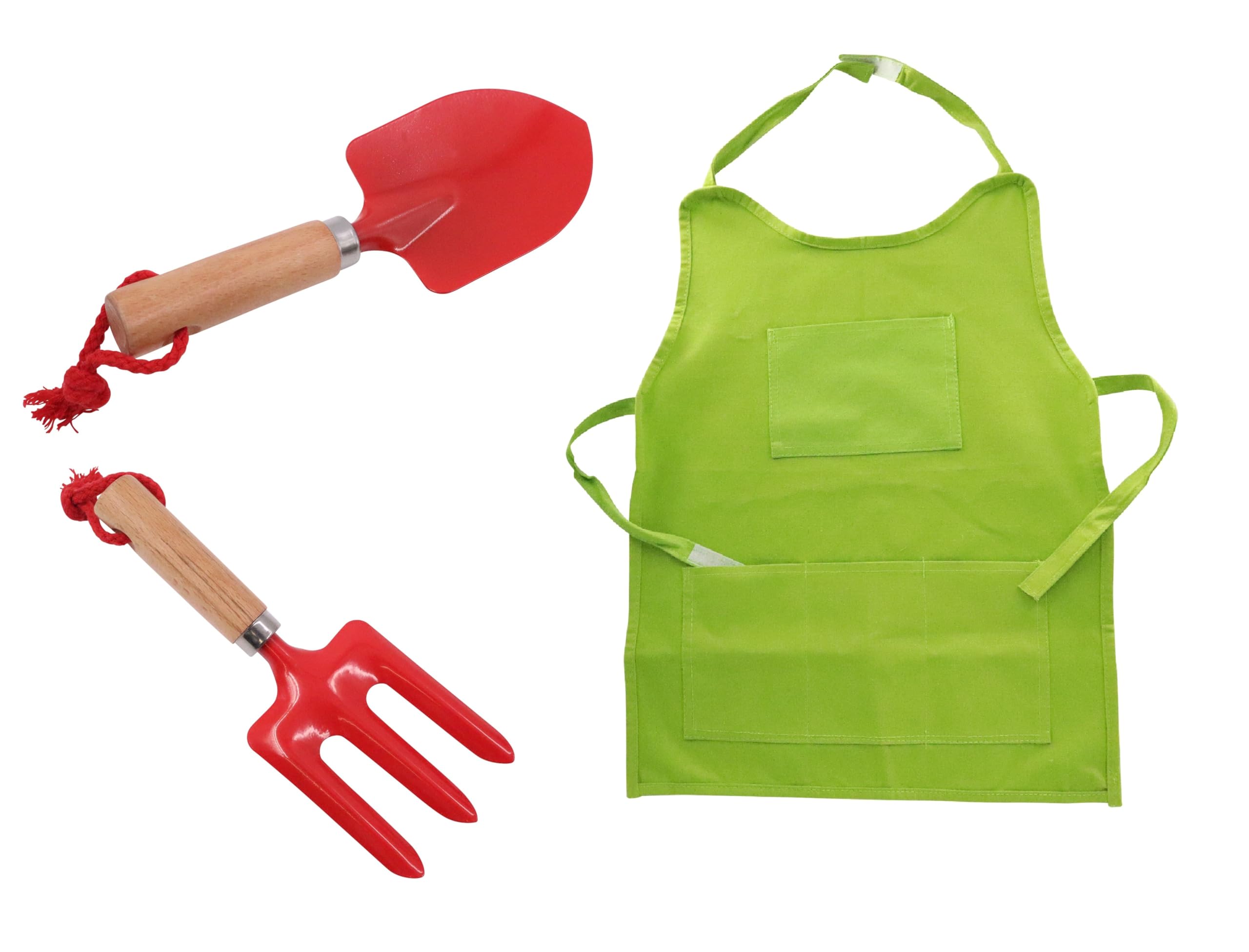 Young Gardener Starter kit | Includes Apron, mini fork & trowel | Kids gardening set
