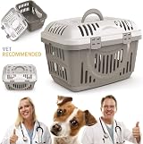 CAT CENTRE Blue Transparent Lid Pet Carrier Small Medium Animals Portable view 5