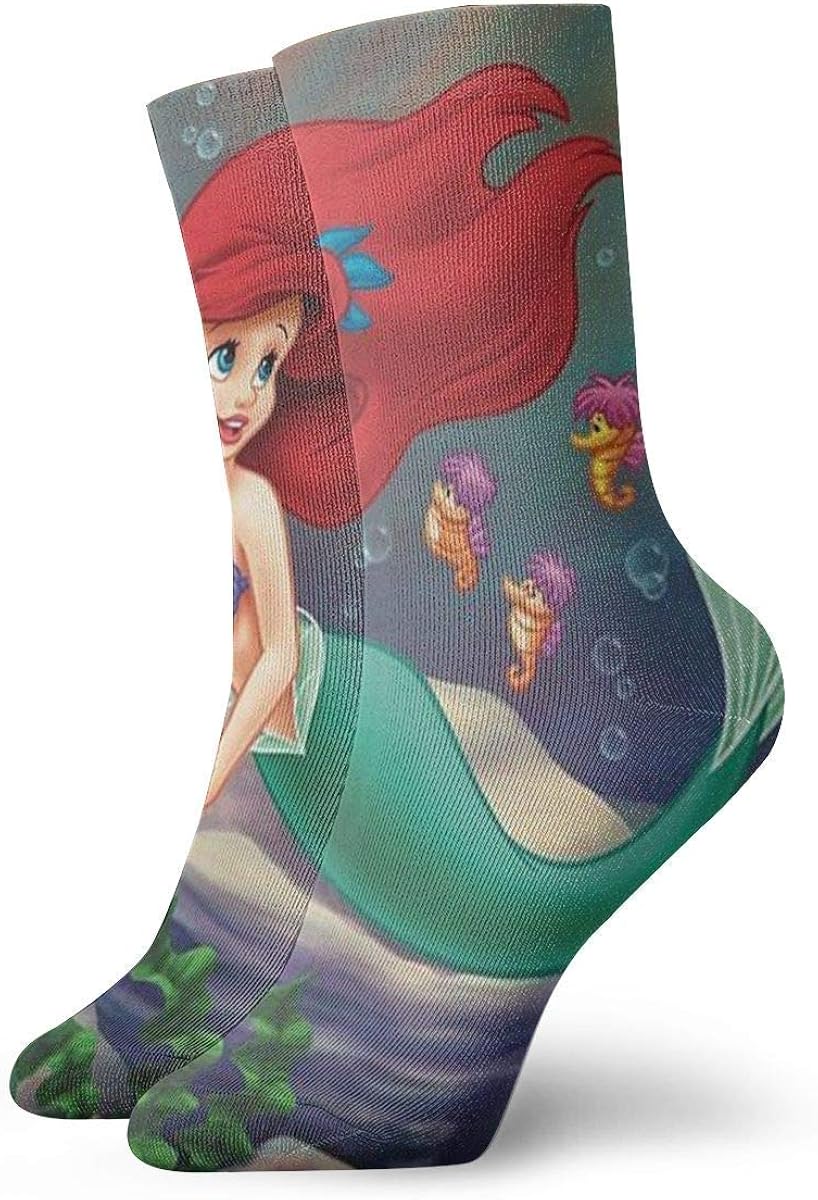 Sports Socks,Ariel Mermaid Princess Crew Socks Outdoor Socks For Men