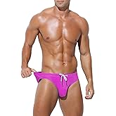 Arjen Kroos Men's Sexy Breathable Swim Briefs Quick Dry Tagless Bikini Swimwear with Drawstrings