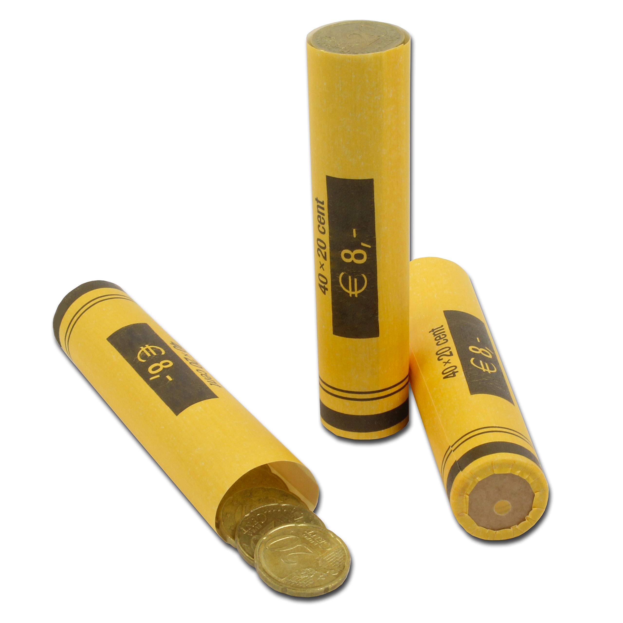 effektivo Euro Paper Coin Sleeves for 20 Cent Coins. Contents: 80 Pieces