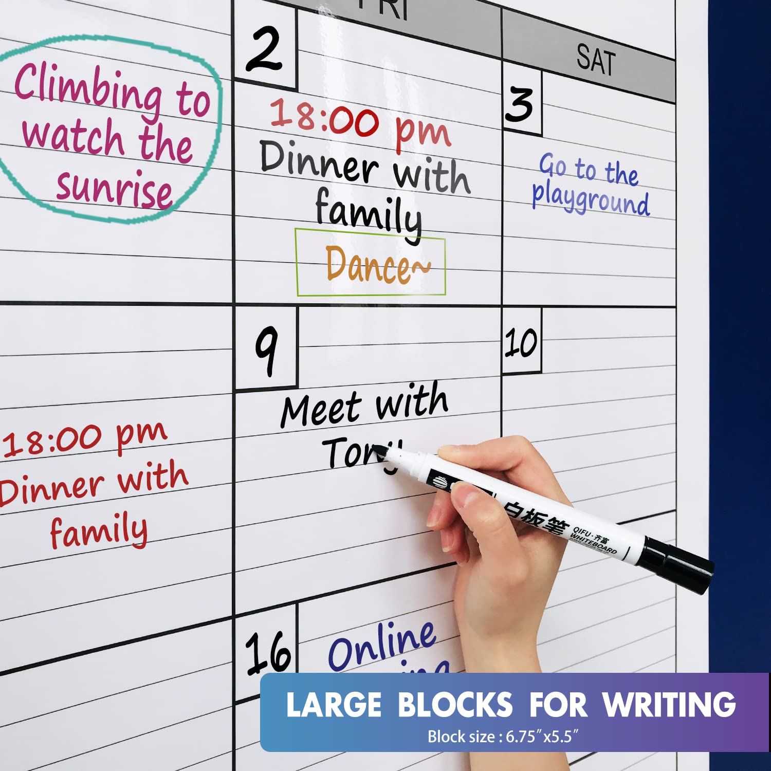 White board Calendar