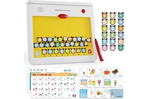 Nitigo Electric Educational Learning Toys for Kids 3+, Magnetic Pen Reading Machine with Letters, Numbers, Symbols, Image Recognition for Toddlers, Preschool Learning Activities Toys for Boys Girls