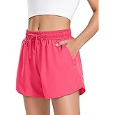 JOCMIC Girls Athletic Shorts with Liner 2 in 1 High Waist Running Short for Basketball Volleyball Tennis