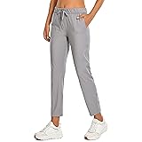 CRZ YOGA Womens 4-Way Stretch Ankle Golf Pants - 7/8 Dress Work Pants Pockets Athletic Yoga Travel Casual Lounge Workout
