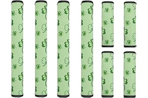 Maiyoinou St Patricks Day Leaf Refrigerator Door Handle Covers Set of 8, Anti-Static Durable Kitchen Decor Keep Appliance Clean for Fridge Microwave Stove Bathroom Keep Off Fingerprints Food Stains