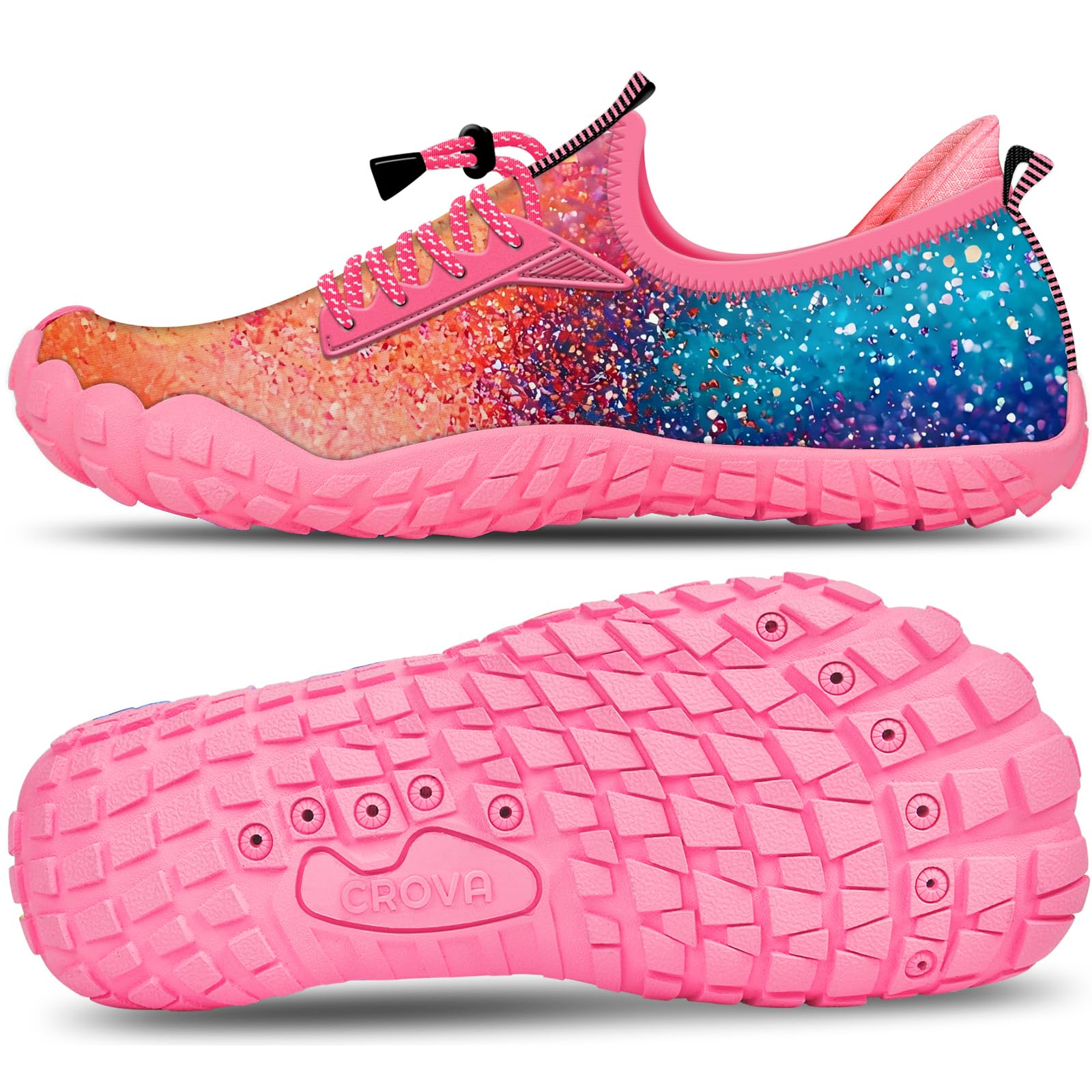 Built-in Heel Grips Water Shoes for Kids Girls Boys Hiking Shoes Wide Barefoot Swim Beach Pools Aqua Socks Slip-On Quick Dry Lightweight for Big Little Kids Toddler Image