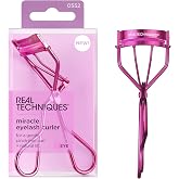 Real Techniques Miracle Eyelash Curler, Lash Tool for Mascara, Pink | Lifted lashes, eyelash curler for all eye shapes, pink eyelash curler, pinch-free curved edge