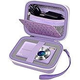 Carrying & Protective Case for Digital Camera, AbergBest 21 Mega Pixels 2.7" LCD Rechargeable HD/Kodak Pixpro/Canon PowerShot ELPH 180/190 / Sony DSCW800 / DSCW830 Cameras for Travel - Purple