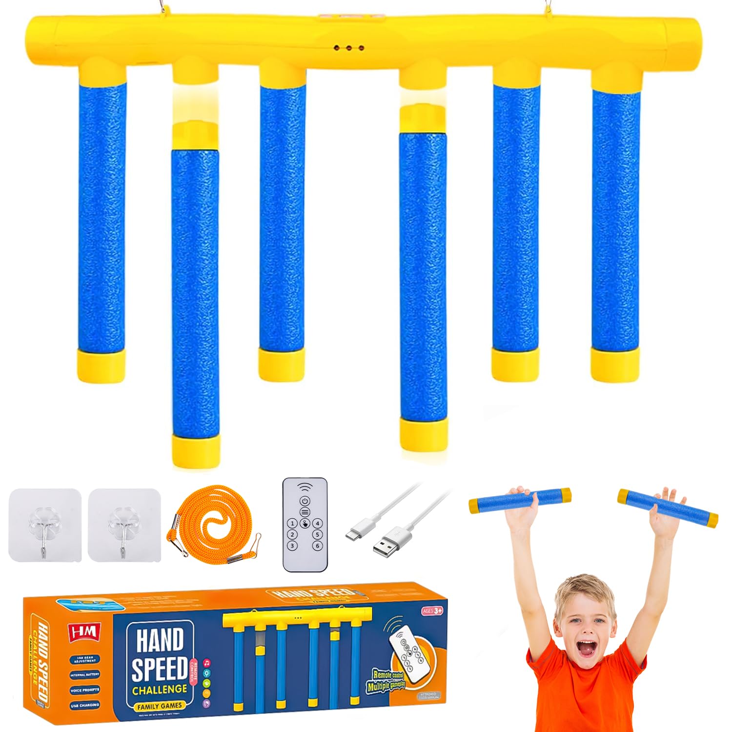 Ruichi Drop Sticks Game, Catching Sticks Games, Drop It Catch It Win It Reaction Games, 3 Dropping Speeds Quick Reactions Training Toy, Hand-Eye Coordination Gift For Kids Adults Christmas