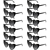 BOUBONI 6/12/24/48 Pack Heart Sunglasses Vintage Heart Shaped Glasses Bulk Bachelorette Sunglasses for Women Wedding Party