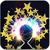 Fashey Light Up Star Headband Gold Stars Headbands Led Halo Crown Party Holiday Hair Accessories for Women and Girls