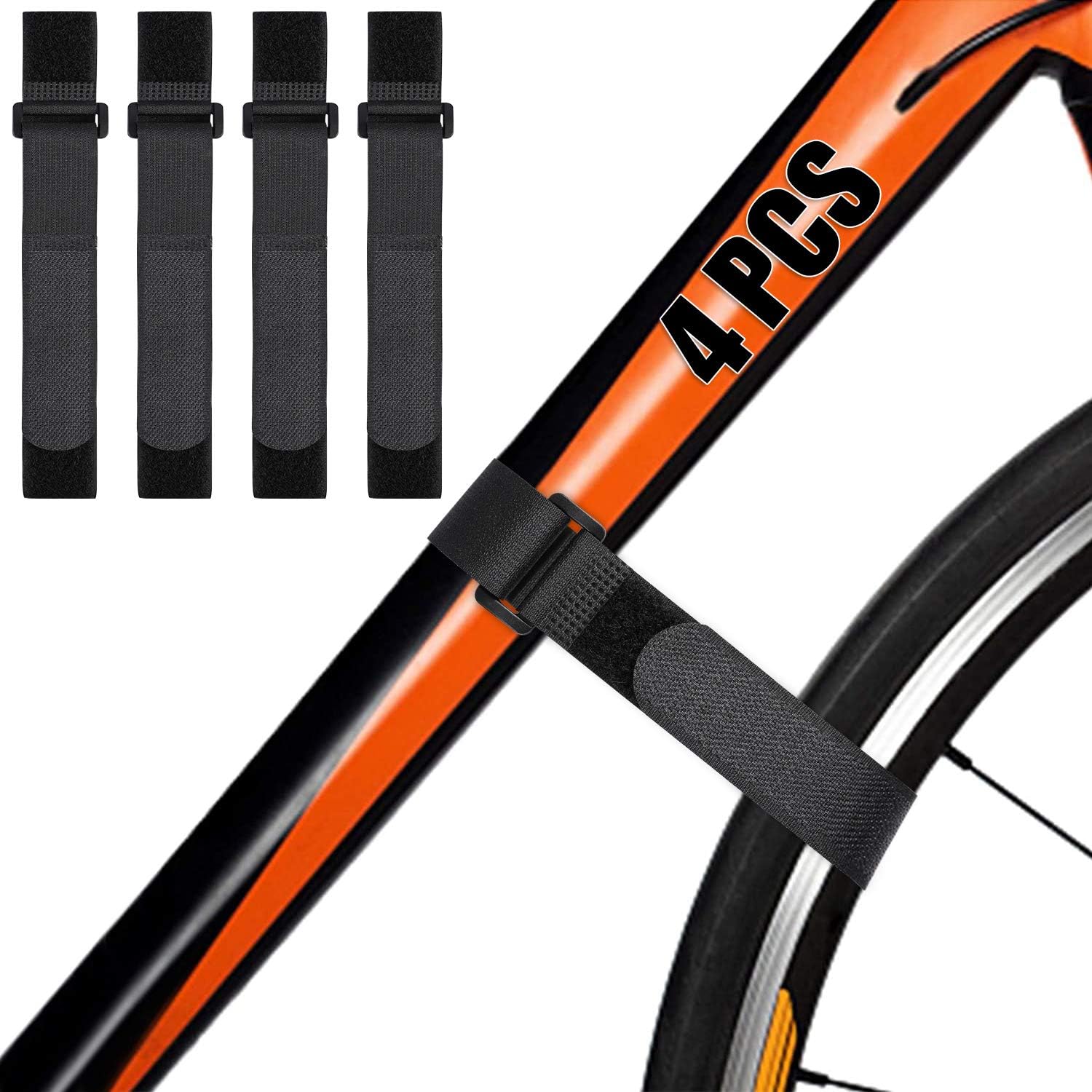 LACE INN 4 PCS Adjustable Bike Rack Strap, Bike Wheel