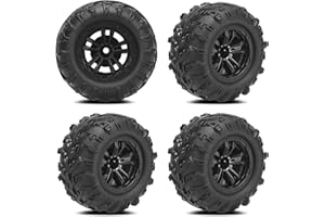 12mm Hex Hub RC Wheels and Tires, daitoku 1/16 RC Tires RC Car Wheels for SCY, MJX, WL, HBX 1/16 1/14 RC Cars