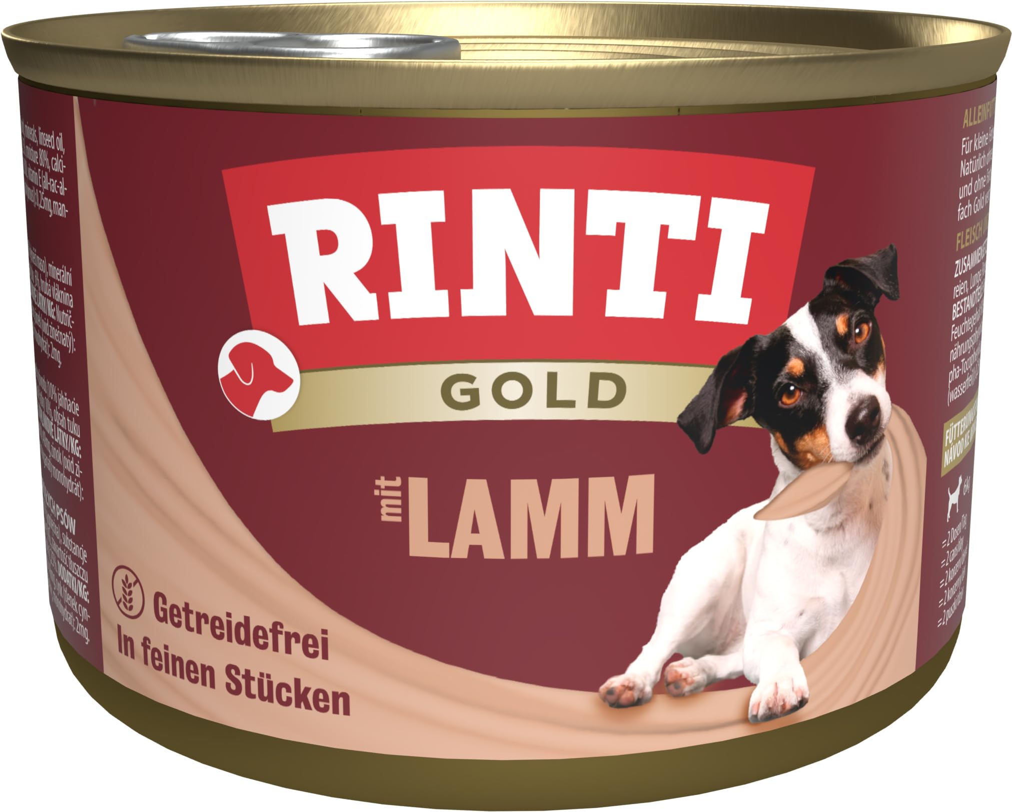 Rinti Dog Food Gold Lamb 185 g Pack of 12 x 185g