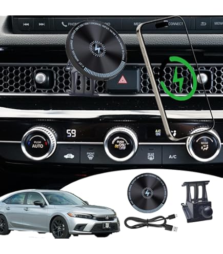 MaserWeller Car Phone Holder For Honda Accord 2023-2025 Accessories 12.3-Inch Screen Fixed Clip, 360° Rotation Phone Mount Compatible With MagSafe, Cell Phone Holder That Does Not Affect Air Vent