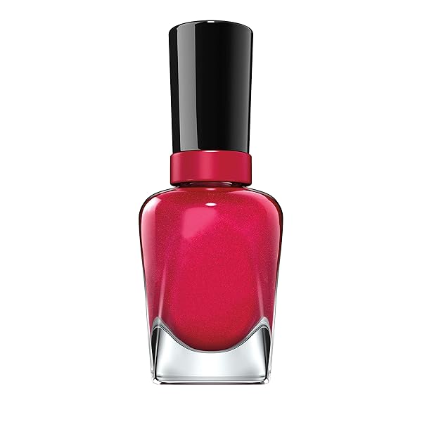 SALLY HANSEN MIRACLE GEL™, BORDEAUX GLOW, LONG LASTING, GEL-LIKE FORMULA, NO UV LAMP NEEDED, RED NAIL POLISH
