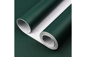 Consine Dark Green Peel and Stick Wallpaper, 15.7 X 315 inches Renter Friendly Wallpaper, Vinyl PVC Removable Wall Paper, Self-Adhesive Wall Sticker Decoration for Counter Furniture Cabinet and Room