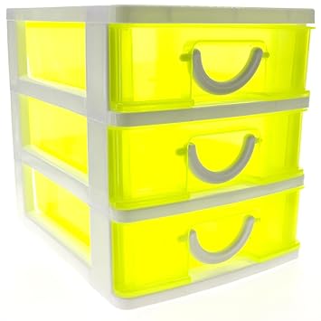 Mini Chest Of Drawers In Semitransparent Plastic Storage Box